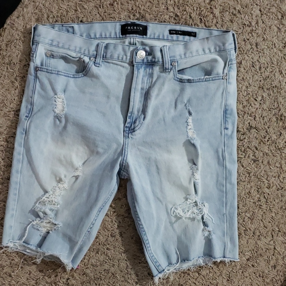 SALE⚡PACSUN SKINNY BERMUDA SHORTS SZ 34/14 - Picture 2 of 6